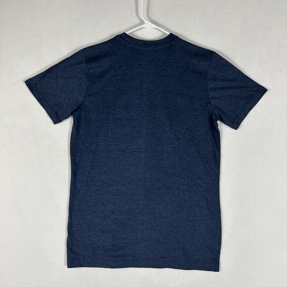Home Of The Brave American Flag T-Shirt Men's Medium Blue Graphic Tee Casual Top - Picture 4 of 7